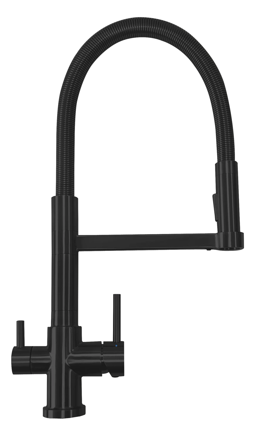 Miscelatore BC978 a 3 vie con doccetta in finitura Nero Miscelatore BC978 a 3 vie con doccetta in finitura Nero per acqua corrente e filtrata