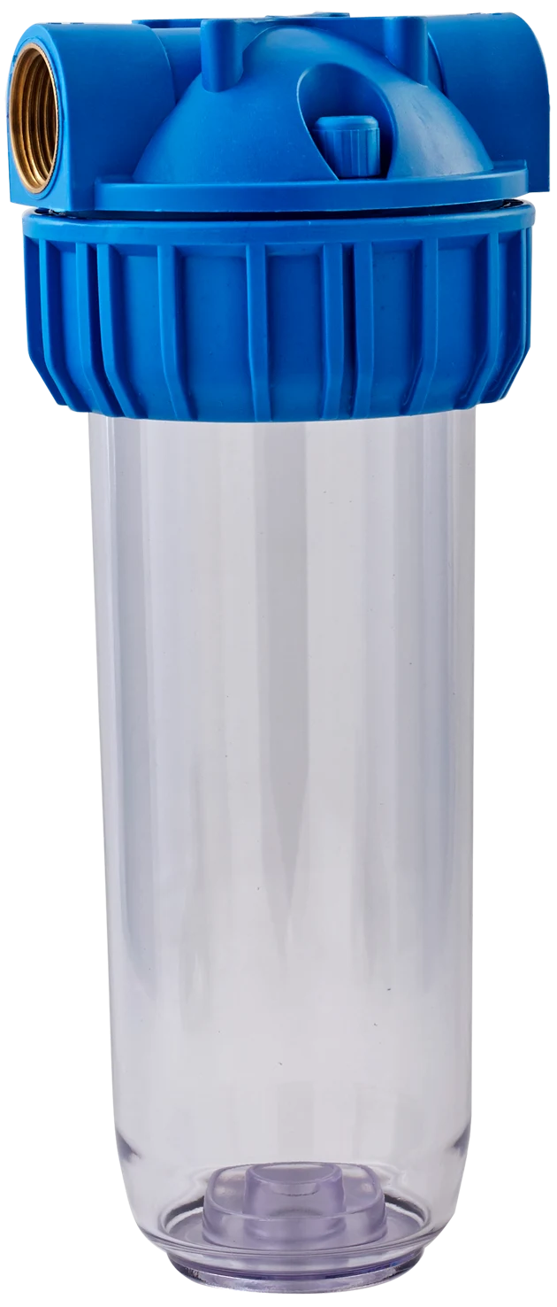 Contenitore trasparente 10 pollici BH050 Contenitore trasparente BH050 da 10 pollici con attacchi da 3/4 di pollice in ottone