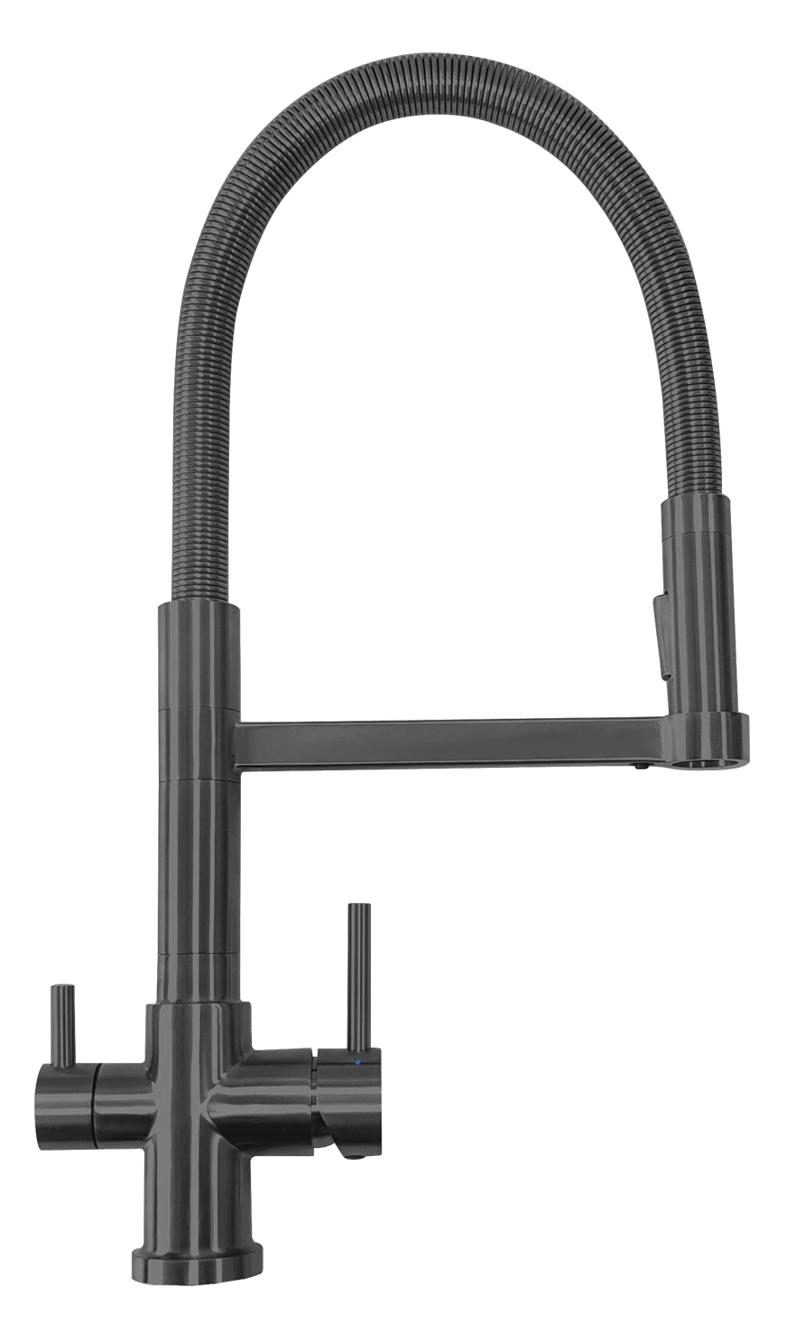 Miscelatore BC978 a 3 vie con doccetta in finitura Grigio Miscelatore BC978 a 3 vie con doccetta in finitura Grigio per acqua corrente e filtrata